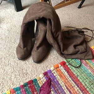 High heel thigh high boots